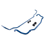 Dinan front and rear adjustable tubular sway bars with blue polyurethane bushings for 2019-2026 BMW models.