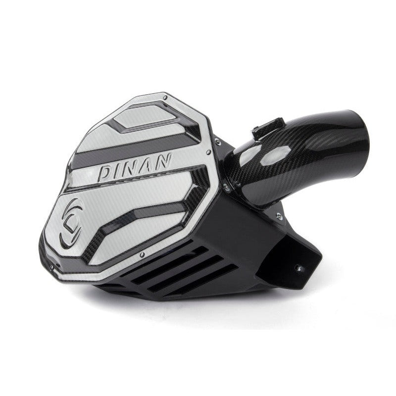 Dinan performance cold air intake system featuring an enlarged air box and high-flow filter for BMW G2x B58 engines.