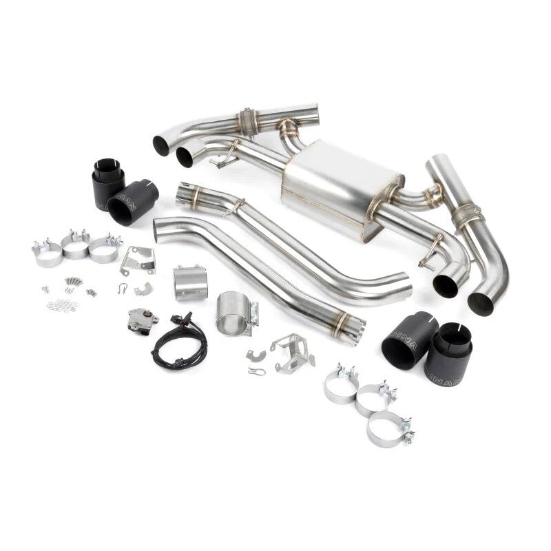 Dinan T304 stainless steel axleback exhaust with quad 4 inch black ceramic coated tips for BMW M240i