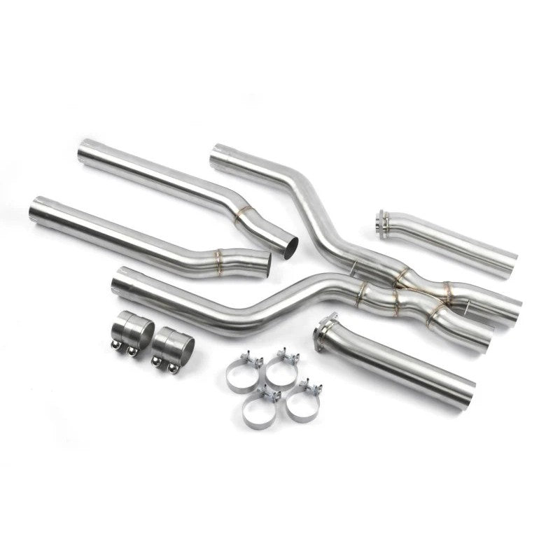 Dinan 24-26 BMW X5 M LCI/X6 M LCI (F95/F96) High Flow X-Pipe Exhaust - 3.25in - Stainless Steel