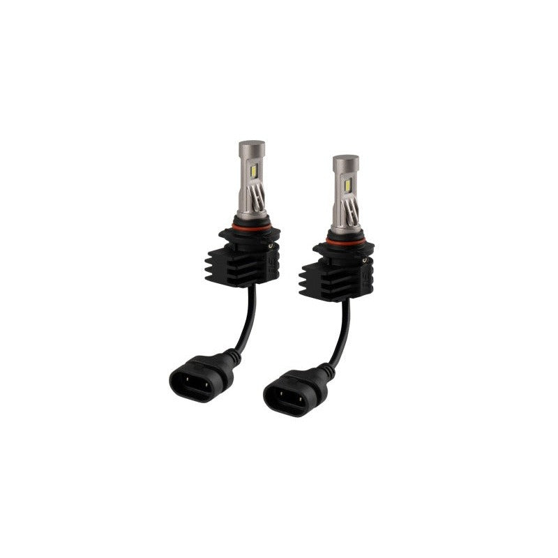 Pair of Diode Dynamics SL2 fanless LED replacement bulbs with full-metal housings and copper-core circuit boards.