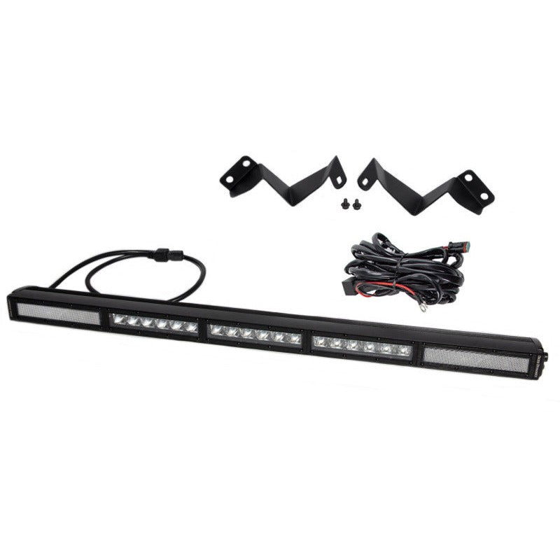 Diode Dynamics SS30 White Combo 30-inch light bar with heavy-duty steel stealth mounting brackets for 2016-2023 Toyota Tacoma