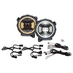 Diode Dynamics Elite Max 9-inch Bi-LED headlight assembly with rectangular projector and selectable color DRL for Jeep JL/JT