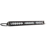 Diode Dynamics 18 inch Stage Series single row straight LED light bar with clear lens and matte black housing.