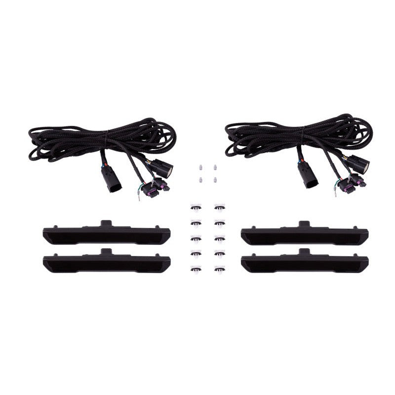 Pair of Diode Dynamics smoked lens LED sequential sidemarkers for 2020-2023 GMC Sierra 2500 HD.