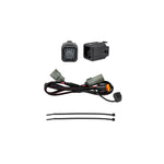 Diode Dynamics Stage Series SSC1 LED reverse pod mounted in a 2022-2024 Ford Maverick trailer hitch receiver.