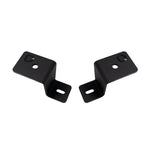 Black powder-coated stainless steel ditch light brackets for 2018-2026 Ford F-150 and Expedition