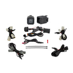 Diode Dynamics C1R LED pod hitch mount kit installed in a Ford F-150 receiver showing the red light function.
