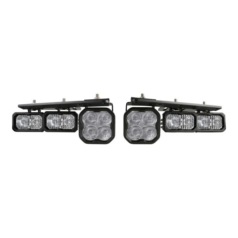 Diode Dynamics White Sport Stage Series LED fog pocket kit with brackets for 2021-2025 Ford Bronco steel bumpers.