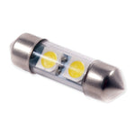Diode Dynamics SMF2 31mm 6000K cool white LED festoon bulb with dual 5050 SMDs and metal terminals