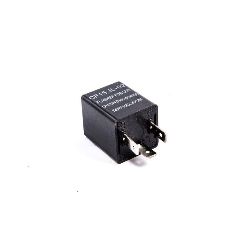 Diode Dynamics CF15 LED turn signal flasher module with 3-pin connector and plastic housing.