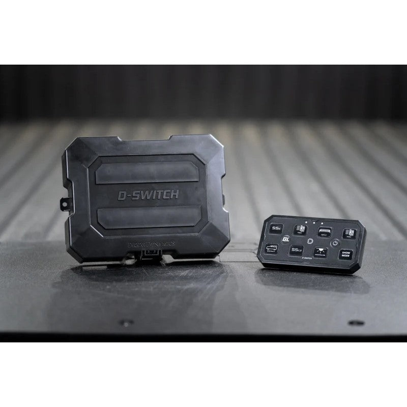 Diode Dynamics D-Switch 8-button backlit switch panel and solid-state controller module with wiring harness