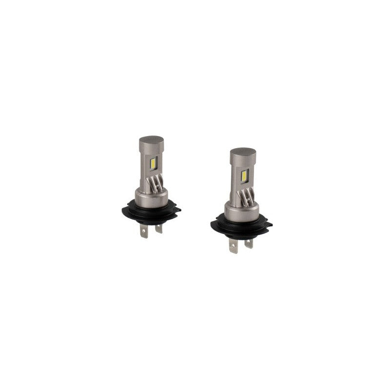 A pair of Diode Dynamics SL2 H7 LED bulbs with white emitters and integrated metal heatsinks.