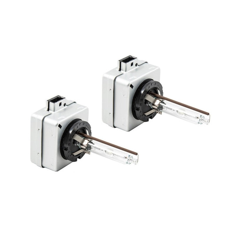 Pair of Diode Dynamics D3S 6000K HID replacement bulbs featuring ceramic bases and German quartz construction.