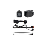 Diode Dynamics SSC1 LED pod reverse light kit installed in a 2-inch vehicle trailer hitch receiver.