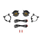 Diode Dynamics Elite Series LED fog lamp with custom Subaru brackets and integrated amber backlight functionality