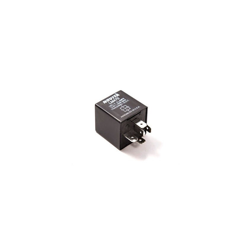 Diode Dynamics LM470 LED turn signal flasher module with multi-pin connection and black housing.