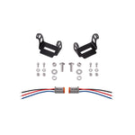Pair of black aluminum universal mounting brackets and hardware for Diode Dynamics SS3 Backlit LED pods.