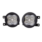 Diode Dynamics SS3 Pro Type A 3-inch white LED fog light pod with amber backlight and vehicle-specific mounting bracket.