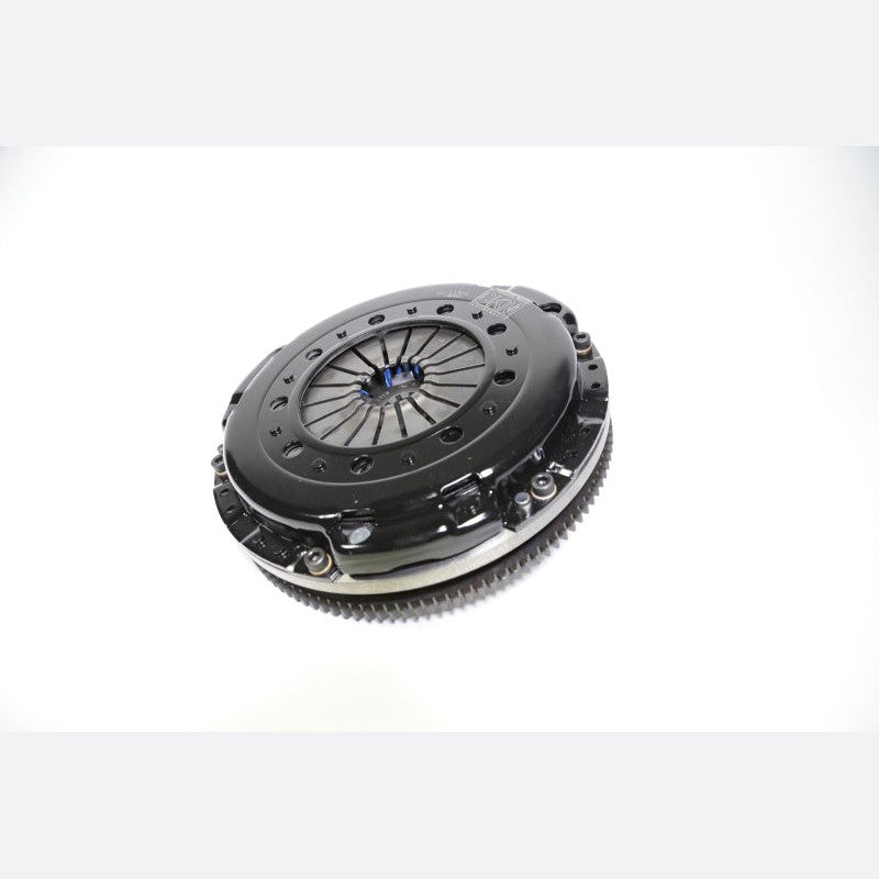 DKM MB-006-005 clutch kit with a sprung hub disc and single-mass steel flywheel for BMW 5-speed manual transmissions.
