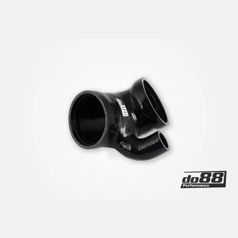 Black reinforced silicone throttle body intake hose for 2001-2006 BMW 330i E46