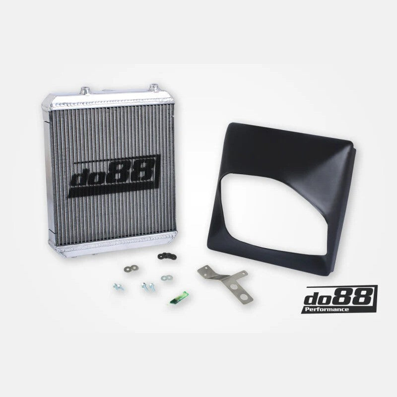 do88 TIG-welded aluminum auxiliary remote radiator for 2015-2018 BMW M2 F87