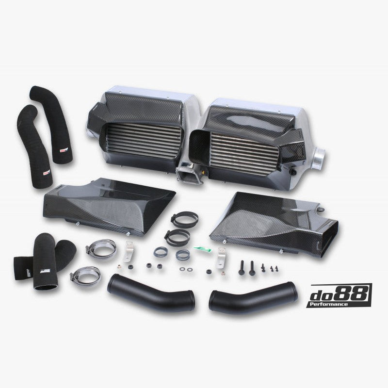 do88 BigPack intercooler kit including performance cores and piping for Porsche 911 Carrera 992.1 standard bumper models