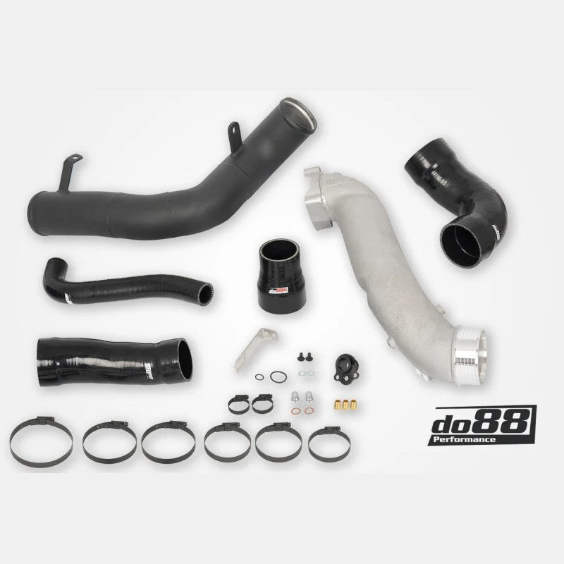 do88 black finish charge pipe kit for Audi RS3 and TT RS 2.5T engines, designed for OEM intercooler fitment.
