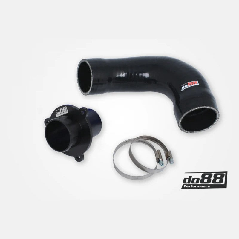 do88 TR-340 turbo muffler delete kit with black silicone hoses for VAG MQB 1.8 and 2.0 TSI engines