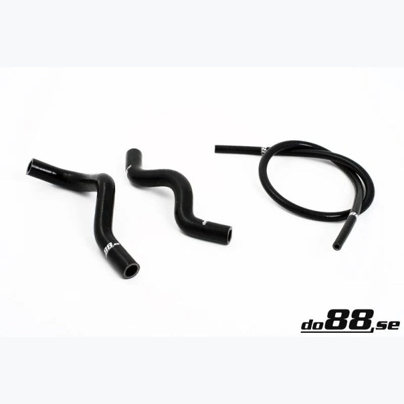 Black do88 silicone coolant hose complement kit for Volvo 240