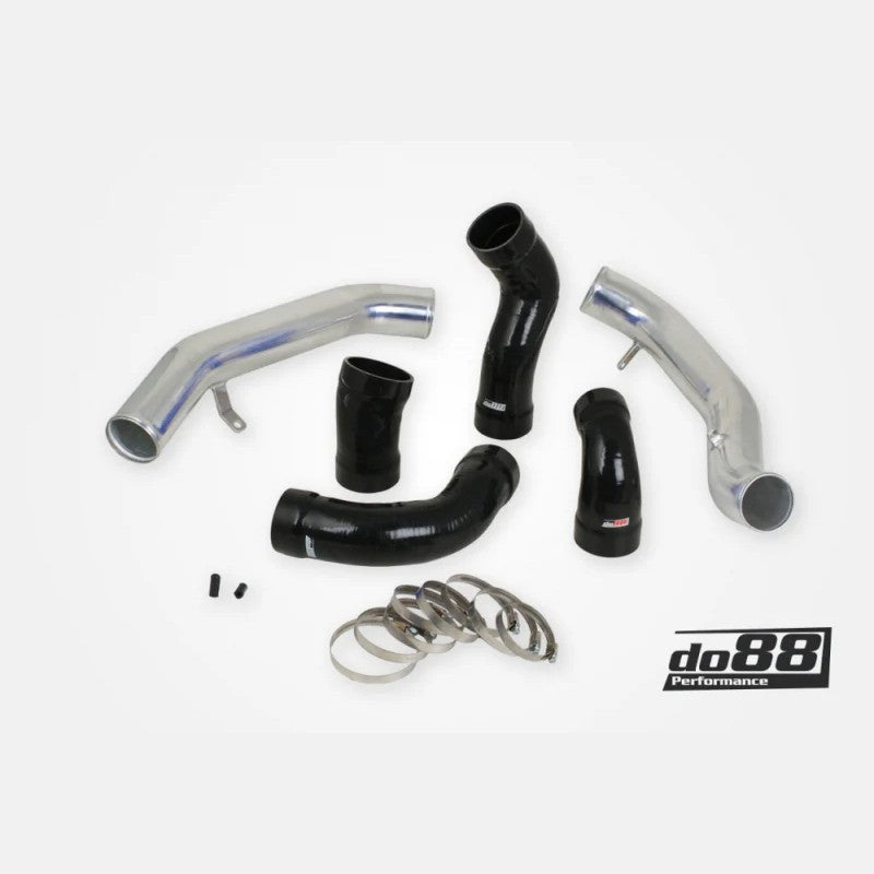 do88 TR-160-S pressure pipe kit with black silicone hoses for Volvo T6 3.0L engine