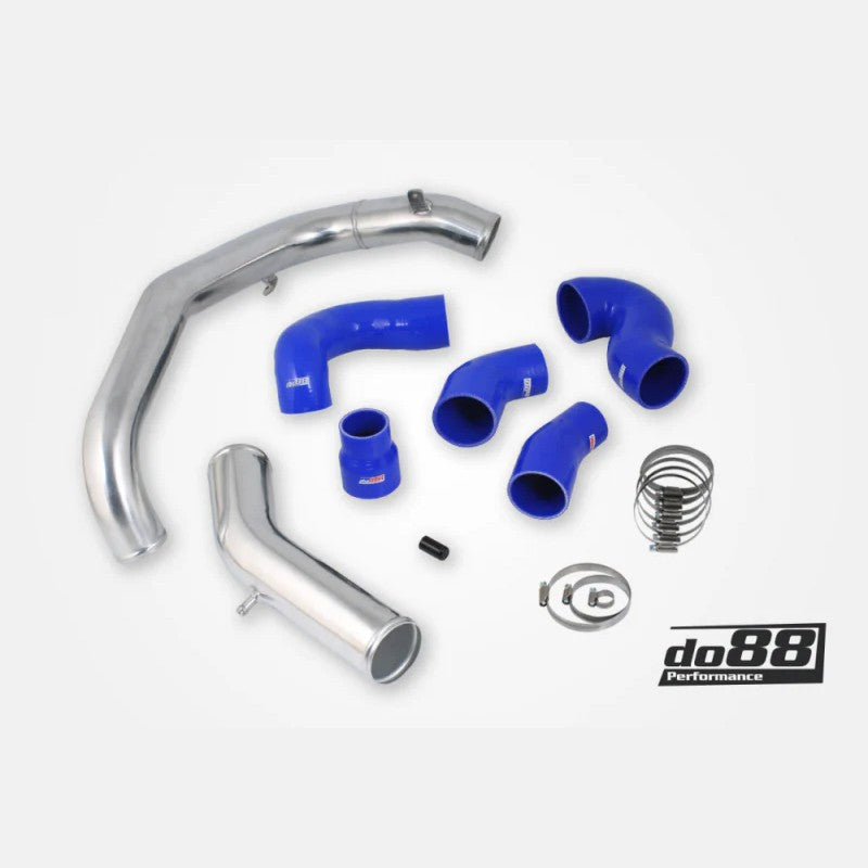 do88 aluminum turbo pressure piping kit with blue silicone coupler hoses for 2003-2007 Volvo S60 and V70