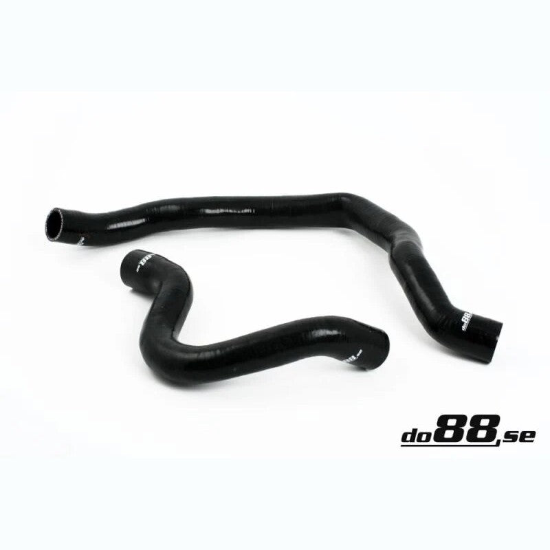 Set of black do88 silicone coolant hoses for 2002-2008 Volvo S60 and V70 models.