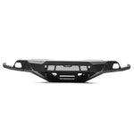 Micro-texture black DV8 Spec Series front bumper with integrated skid plate for 2023-2025 Chevy Colorado ZR2.