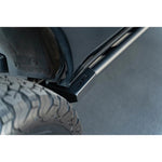 DV8 Offroad FS-15 black dual-tube rock sliders with 3-point frame mounting plates for 2003-2009 Lexus GX470.