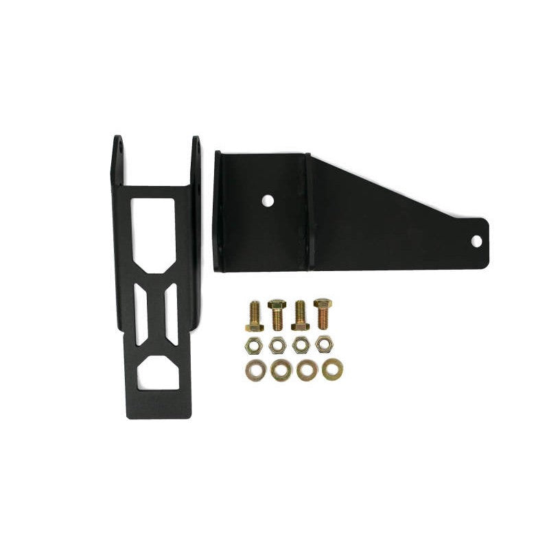 DV8 Offroad black micro-texture powder coated steel adjustable driver side dead pedal for Jeep Wrangler and Gladiator.
