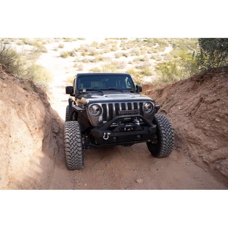Micro-texture black steel dual pod light cowl brackets for Jeep Wrangler JL and Gladiator JT.