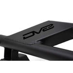 DV8 Offroad FS-15 Series black micro-texture powder coated rock sliders for 2018-2025 Jeep Wrangler JL 4-Door.