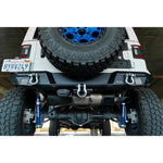 DV8 Offroad FS-7 Series micro-texture black mid-width rear bumper with D-ring mounts for 2018-2025 Jeep Wrangler JL.