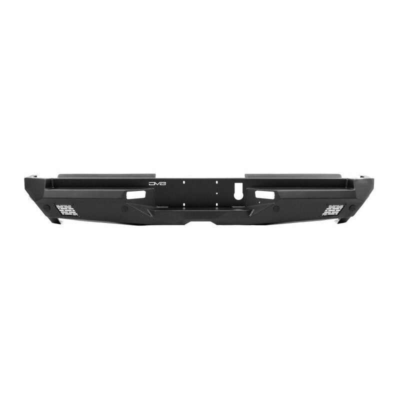 DV8 Offroad Spec Series rear bumper in micro-texture black powder coat for 2019-2025 Ram 2500/3500 trucks