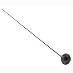 Black e-coated stainless steel replacement antenna mast and base hardware for 1997-2006 Jeep Wrangler TJ