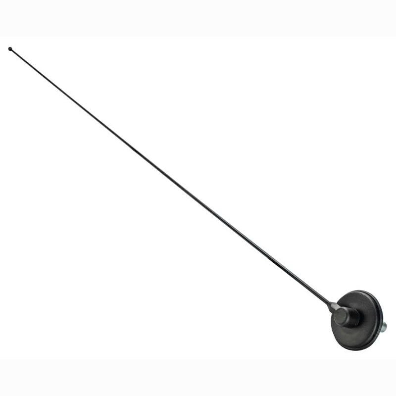 Black e-coated stainless steel replacement antenna mast and base hardware for 1997-2006 Jeep Wrangler TJ