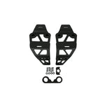 Black micro-texture powder coated steel dual pod light mounts for 2018-2025 Jeep Wrangler and Gladiator cowl