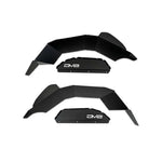 DV8 Offroad satin black 1.5mm aluminum rear inner fender liners for 2020-2024 Jeep Gladiator JT.