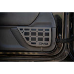 Pair of micro-texture black 2mm steel front door molle pockets for 2011-2018 Jeep Wrangler JK.