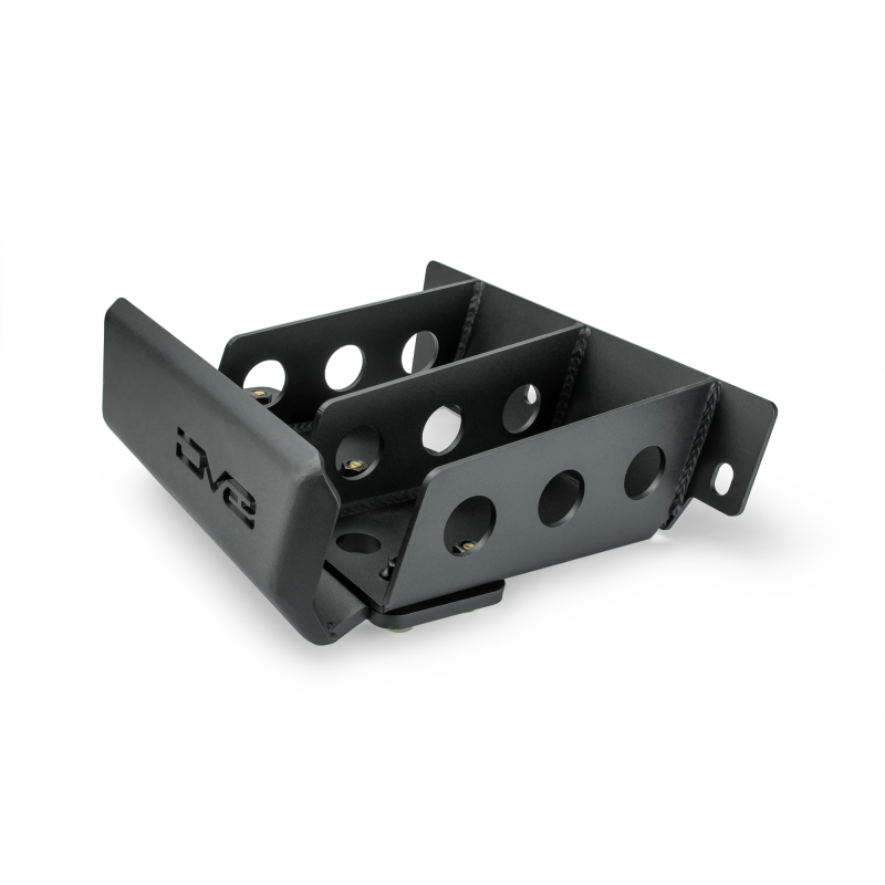 DV8 Offroad black powder coated steel bedside sliders for 2020-2025 Jeep Gladiator rear quarter panel protection.