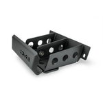 DV8 Offroad black powder coated steel bedside sliders for 2020-2025 Jeep Gladiator rear quarter panel protection.