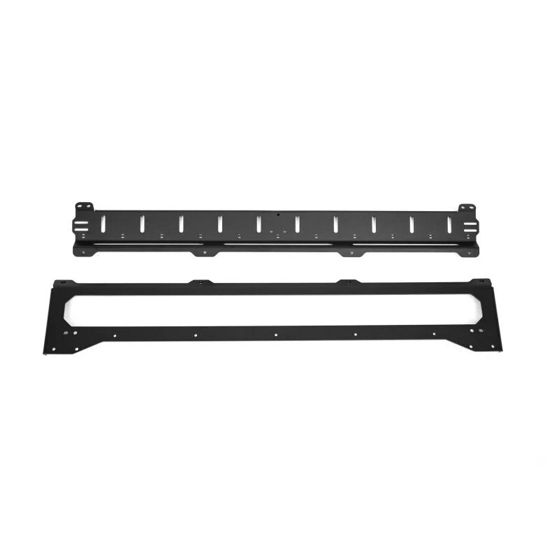 DV8 Offroad black micro-texture powder coated aluminum roof rack light mount for 2024-2026 Toyota Tacoma.
