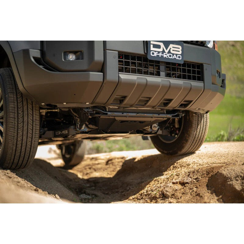 Micro-texture black powder coated 3.5mm steel front skid plate for 2024-2026 Toyota Land Cruiser