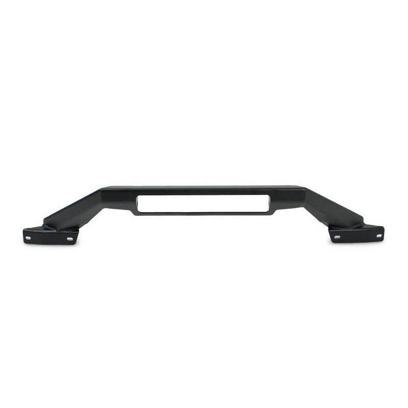 DV8 Offroad black low-profile bull bar installed on a Ford Bronco factory modular front bumper LBBR-04